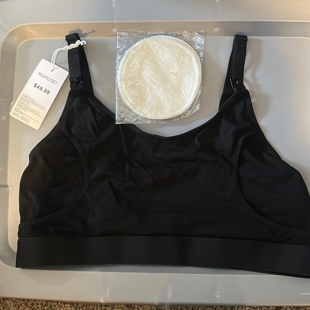MOMCOZY HANDS FREE PUMPING BRA: BLACK: NEW WITH TAGS: SIZE XL